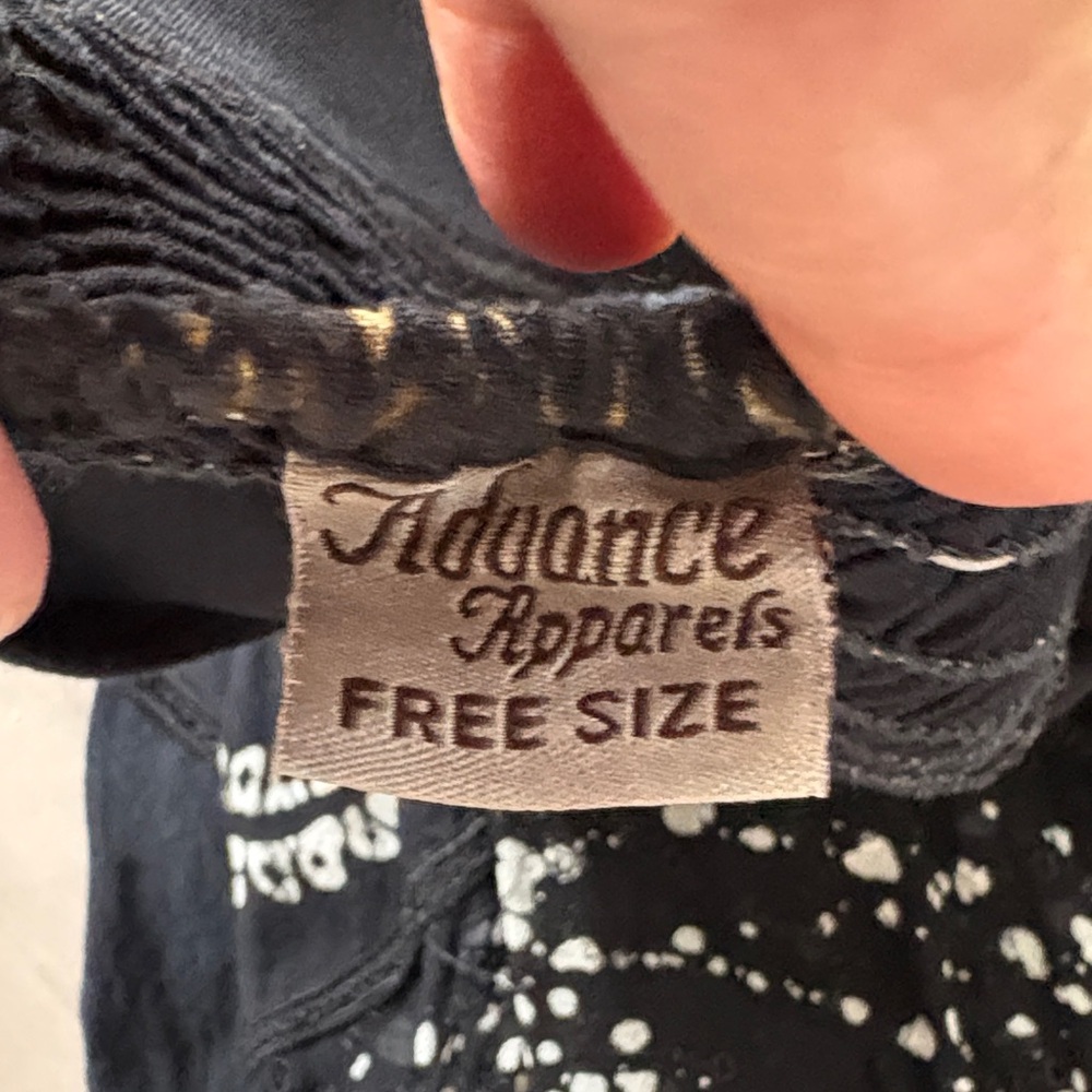 Advance Apparels Black Embroidered Boho Midi Dress Free Size - Picture 2 of 10